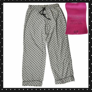 Victoria's Secret pajama pants white & black dots